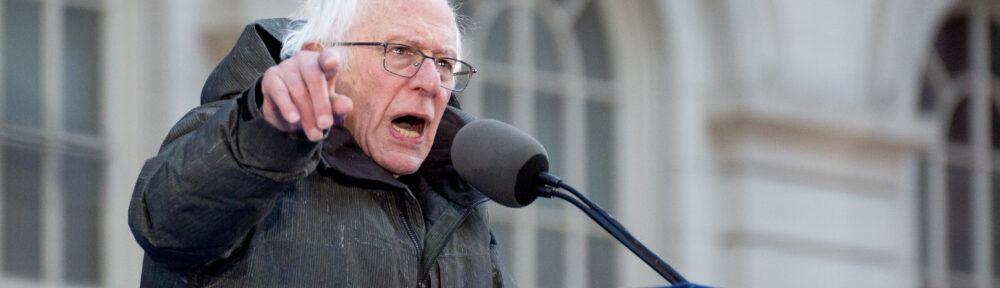Bernie Sanders speaks at the Mamdani inauguration